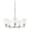 Designers Fountain Westin 5 Light Modern Satin Platinum with Clear Glass Shades Chandelier For Dining Rooms 95785-SP - alternate 1